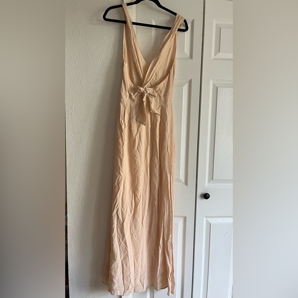 SEZANE (36 US 4) Laura Robe Silk Maxi Cross Open Back Dress - Picture 5 of 11